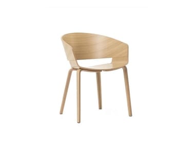 RONDA SO0459 - Open back oak chair by Andreu World