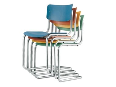 S 43 ST - Cantilever stackable chair by Thonet