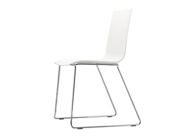 S 180 ST - Sled base stackable chair by Thonet