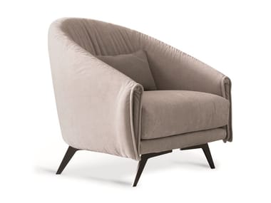 SADDLE - Fabric armchair with removable cover with armrests by Bonaldo