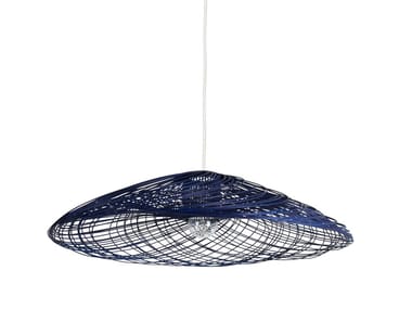 SATELISE - Rattan pendant lamp by Forestier