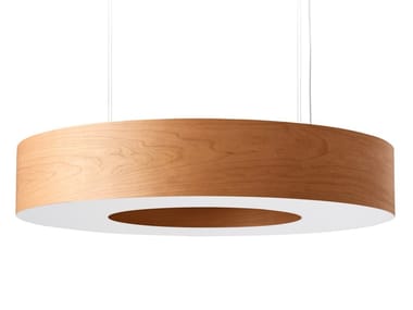 SATURNIA - Handmade wood veneer pendant lamp by LZF