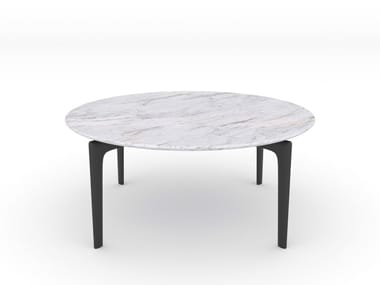 SAUL - Round marble coffee table by Arper