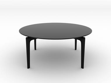 SAUL - Round glass coffee table by Arper