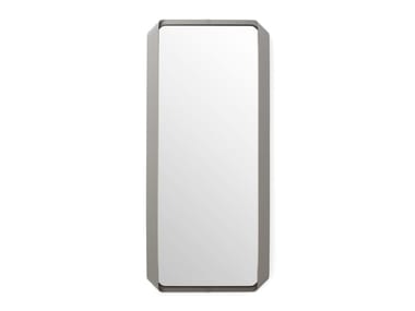 SHIRLEY - Rectangular framed wall-mounted leather mirror by Giorgetti