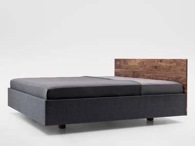 SIMPLE SOFT BOLD - Upholstered solid wood double bed by Zeitraum