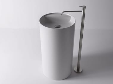 SIMPLO - Freestanding round Flumood® washbasin by Antonio Lupi Design