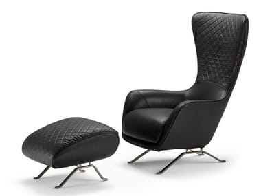 SIN SEATY - High-back leather armchair by Arketipo