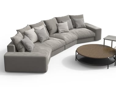 SKYLINE - Sectional curved fabric sofa by Giorgetti