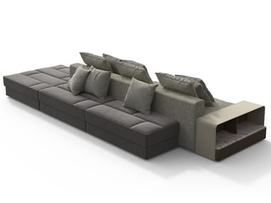 SKYLINE - Sectional fabric sofa with integrated magazine rack by Giorgetti