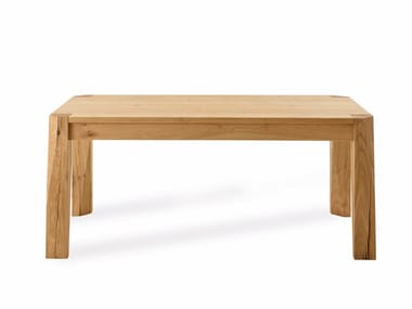 SLASH - Extending rectangular oak table by Colico