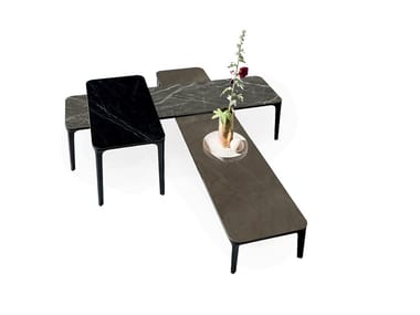 SLIM - Rectangular ceramic coffee table by Sovet Italia