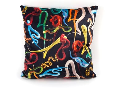 SNAKES - Square fabric cushion (Request Info)