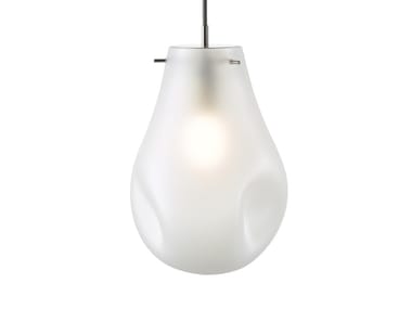 SOAP FROSTED - LED sandblasted glass pendant lamp by bomma