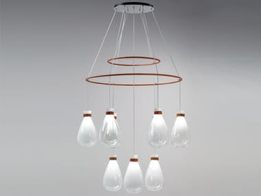 SOFFI - Blown glass chandelier by Poltrona Frau