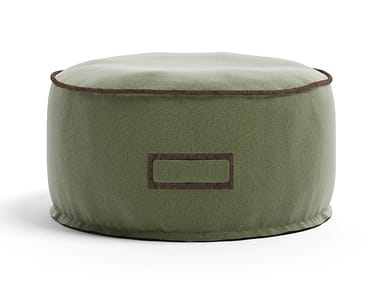 SOFT D90 - Round technical fabric garden pouf with removable cover by Atmosphera