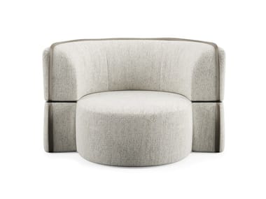 SOFT ISLAND - Upholstered fabric armchair with armrests by Liu Jo Living Collection