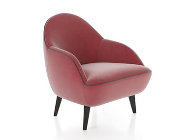 SOFT & PLUMB - Upholstered fabric armchair with armrests by Liu Jo Living Collection