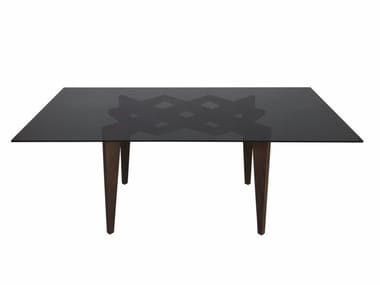 SPIDER - Rectangular ash and crystal table by Morelato