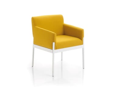 STAND BY - Fabric armchair with armrests by Frezza