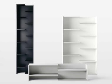 STEP - Open engineered wood bookcase by Desalto