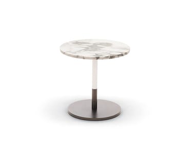 STILETTO - Round marble high side table by Misuraemme