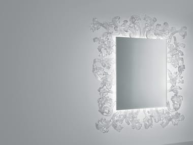 STURM UND DRANG - Rectangular wall-mounted framed mirror by Glas Italia