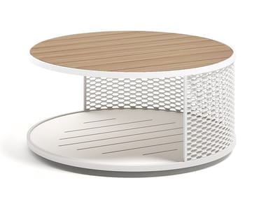 SWITCH - Round aluminium garden side table  by Atmosphera