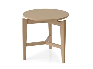 SYMBOL - Round wooden side table by Calligaris