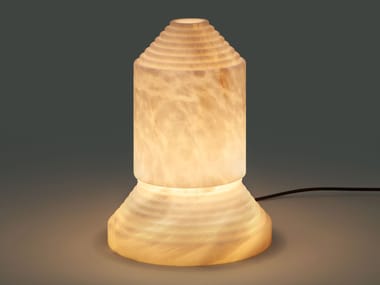 BABEL - LED alabaster table lamp with Dimmer by Santa & Cole