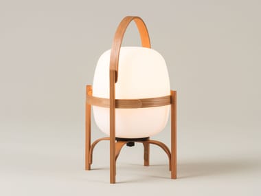 CESTITA BATER?A - LED cordless wood and glass table lamp by Santa & Cole