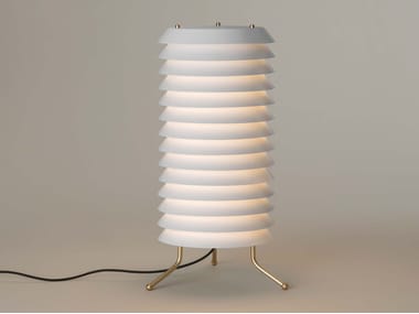 MAIJA - LED floor lamp with dimmer with metallic lampshade by Santa & Cole