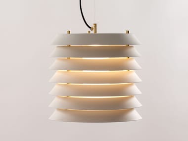 MAIJA - LED pendant lamp with metallic lampshade by Santa & Cole