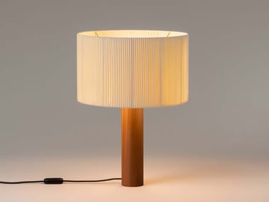 MORAGAS - LED Sapele wood table lamp by Santa & Cole