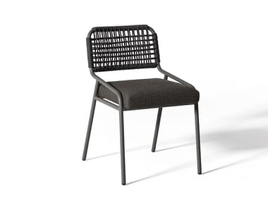 TAI OPEN AIR UNO - Rope garden chair with integrated cushion by Meridiani