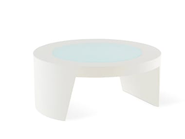 TAO - Round low polyethylene coffee table by Slide