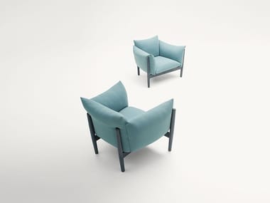 TAPIO - Fabric armchair with removable cover with armrests by Paola Lenti