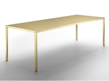 TENSE MATERIAL - Rectangular brass table by MDF Italia