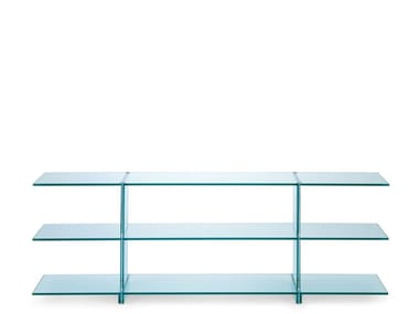 TESO - Rectangular float glass console table by FontanaArte