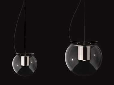 THE GLOBE - 827/828 - Blown glass pendant lamp by Oluce