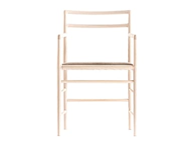 THE SENSITIVE LIGHT CHAIR - Beech chair with armrests by DE PADOVA