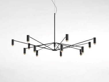 THE W - LED dimmable aluminium chandelier by Marset