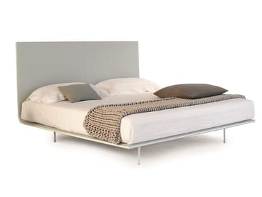 THIN - Wooden double bed with removable cover by Bonaldo