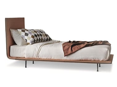 THIN - Upholstered fabric bed with removable cover by Bonaldo