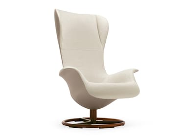 TILT - Bergere swivel armchair with armrests by Giorgetti