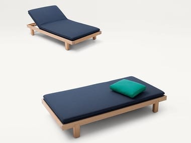 TOKU - Recliner cedarwood sun lounger by Paola Lenti