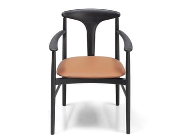 TONBO - Wooden chair with armrests by Kristalia