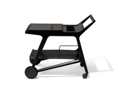 TOO - Walnut food trolley by Giorgetti