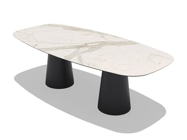 TOTEM OUTDOOR - Rectangular ceramic garden table by Sovet Italia