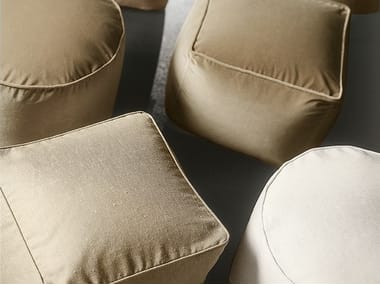 TOT? - Upholstered fabric pouf with removable lining by Meridiani